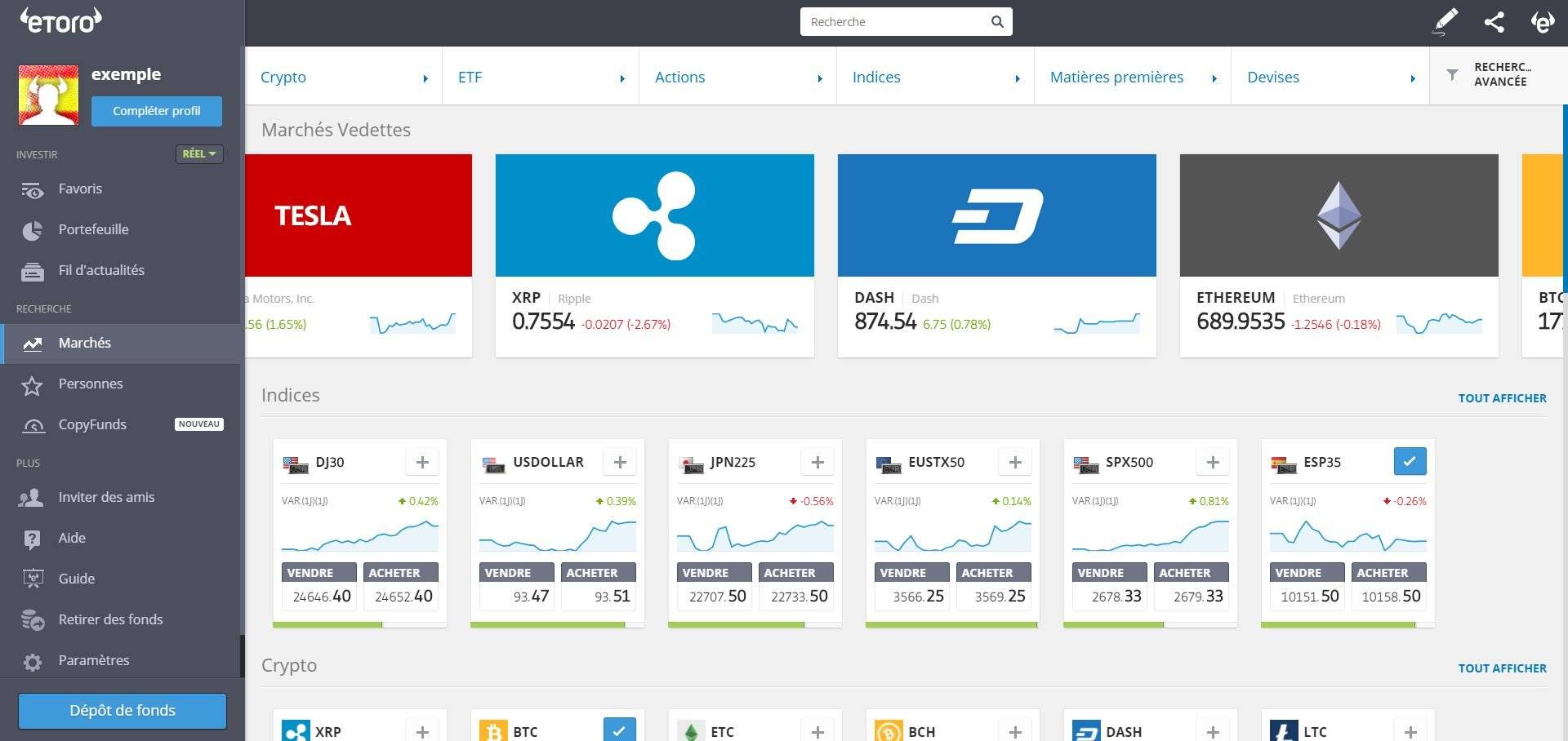 ethereum prix live 
